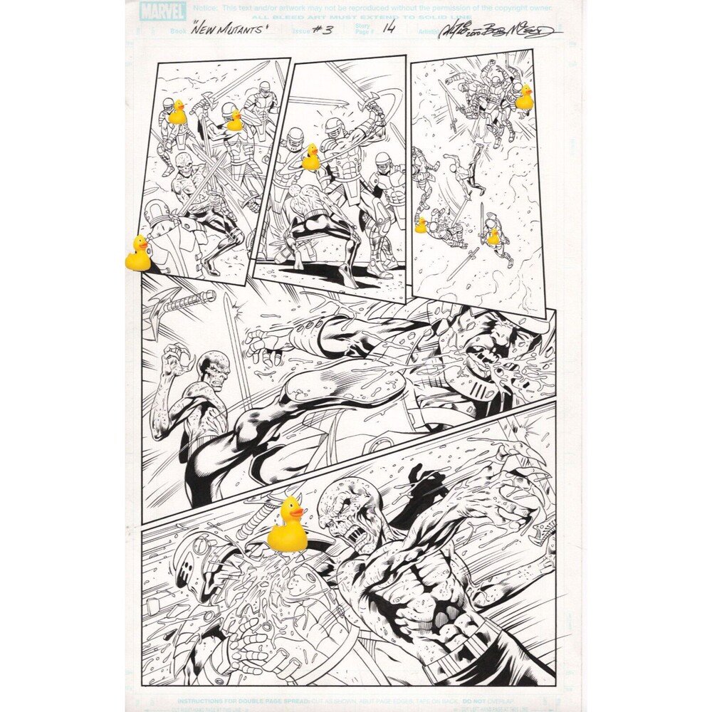 New Mutants Forever #3 p14 Red Skull, Cypher, Al Rio, Marvel Original Comic Art